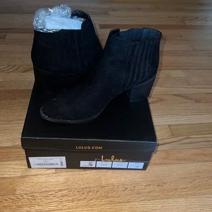 Black lulus women ankle boots